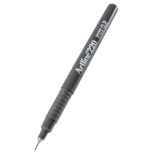 Artline 220 Fineliner Pen 0.2mm Grey Box of 12