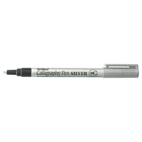 Artline 993 Calligraphy Pen 2.5mm Metallic Silver Box of 12