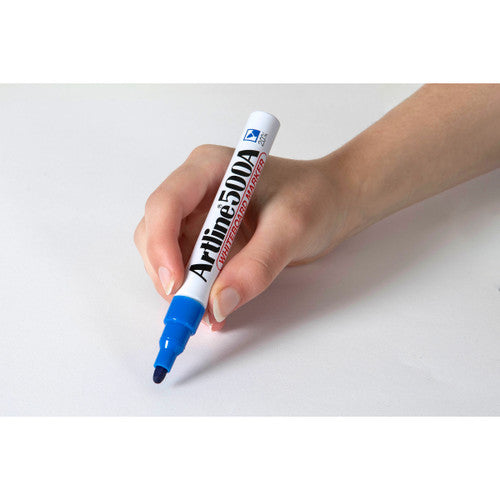 Artline 500A Whiteboard Marker 2mm Bullet Blue Box of 12