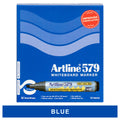 Artline 579 Whiteboard Marker 5mm Chisel Nib Blue Box of 12