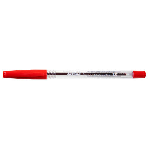 Artline 8210 Smoove Ballpoint Pen Medium Red Box of 12