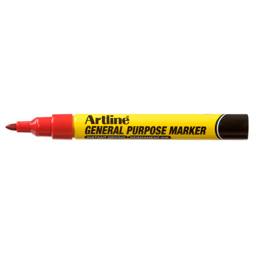 Artline General Purpose Permanent Marker Red Box of 12