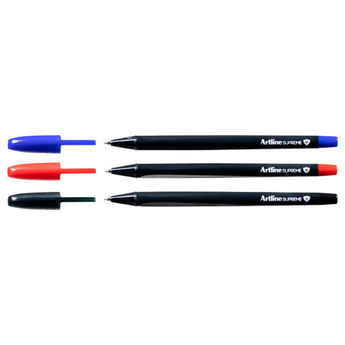 Artline Supreme Ballpoint Pen Antibacterial Assorted Pack 10