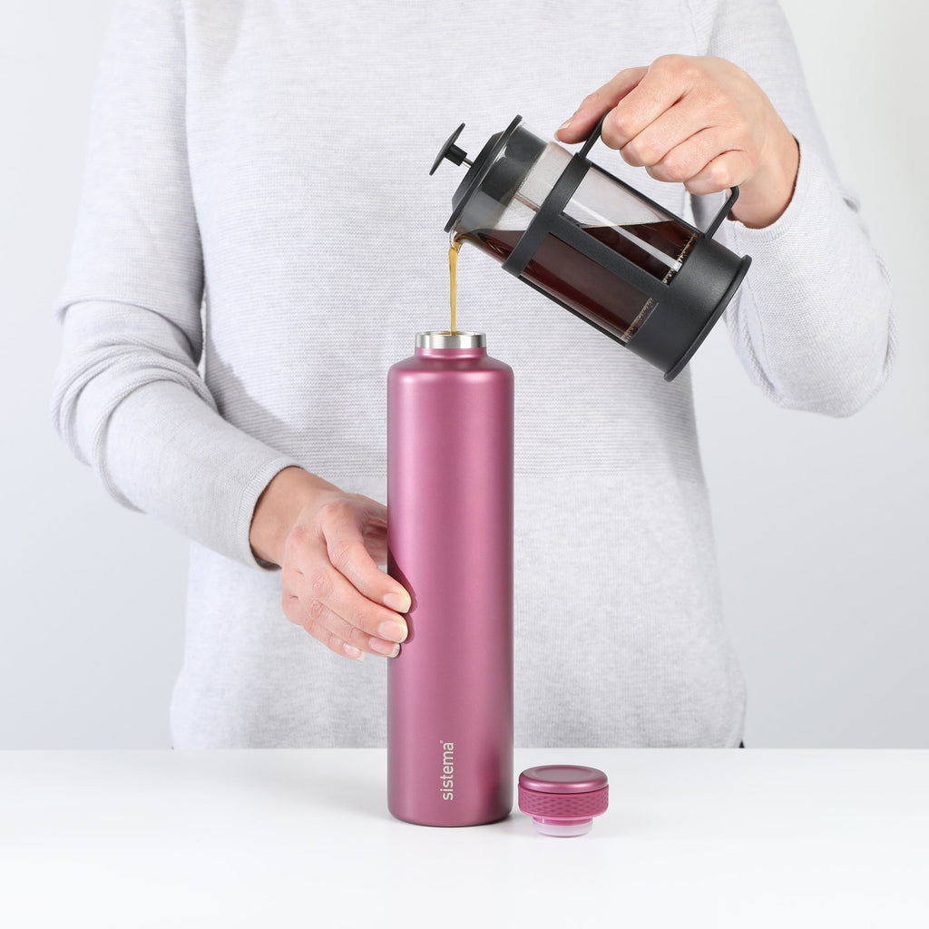 Sistema Stainless Steel Insulated Drink Bottle 600ml Assorted