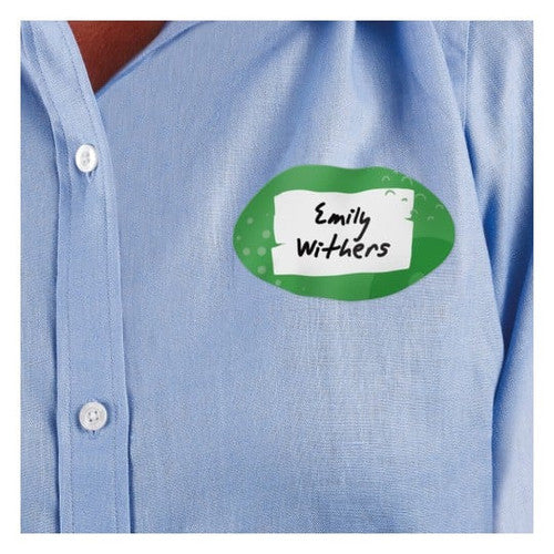 Avery Oval Print and Divide Fabric Name Badge Labels L7433 84 x 50mm 80 Pack