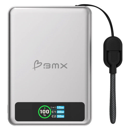 BMX SolidSafe 10K Magnetic Power Bank Silver