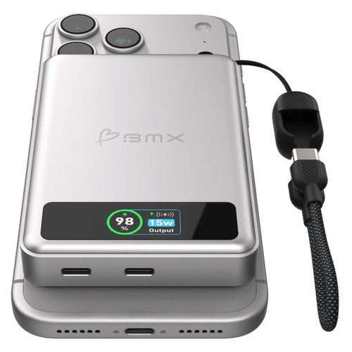 BMX SolidSafe 10K Magnetic Power Bank Silver