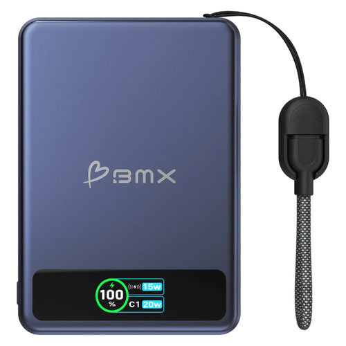 BMX SolidSafe 5K Magnetic Power Bank Blue