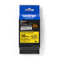Brother TZe-S661 Strong Adhesive Label Tape 36mm Black on Yellow