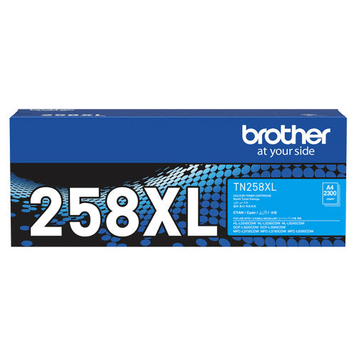 Brother TN258XLC High Yield Toner Cartridge 2300 Pages Cyan