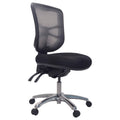 Buro Metro With Seat Slide Polished Aluminium Base Without Arms Zen Black