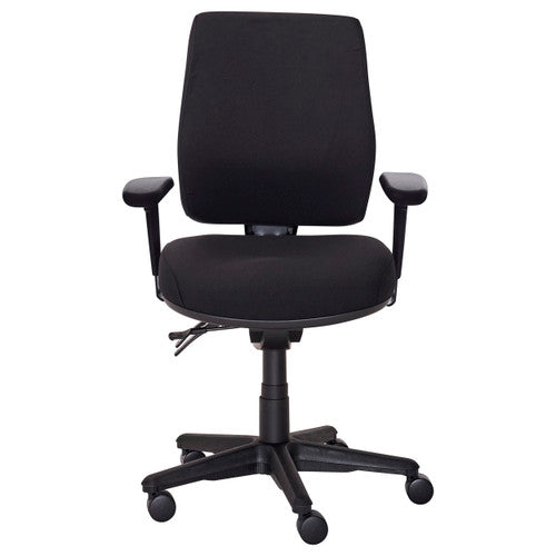 Buro Roma 3 Lever High Back With Seat Slide With Arms Black