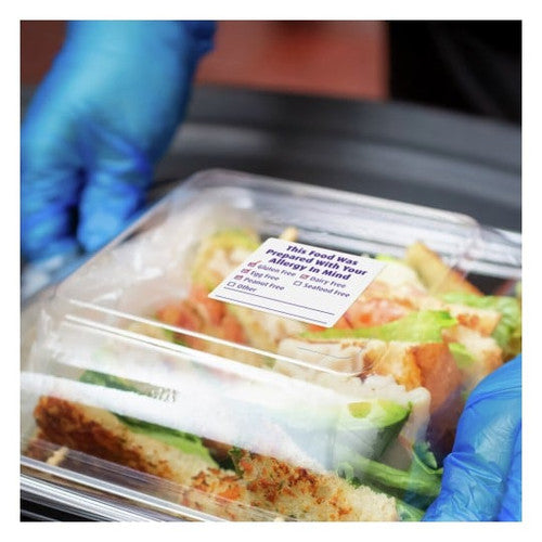 Avery This Food Was Prepared With Your Allergy In Mind Allergy Advisory Labels 40 x 40mm, 500 Per Roll