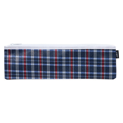 Celco Tartan Pencil Case 340 x 100mm 1 Zip Assorted