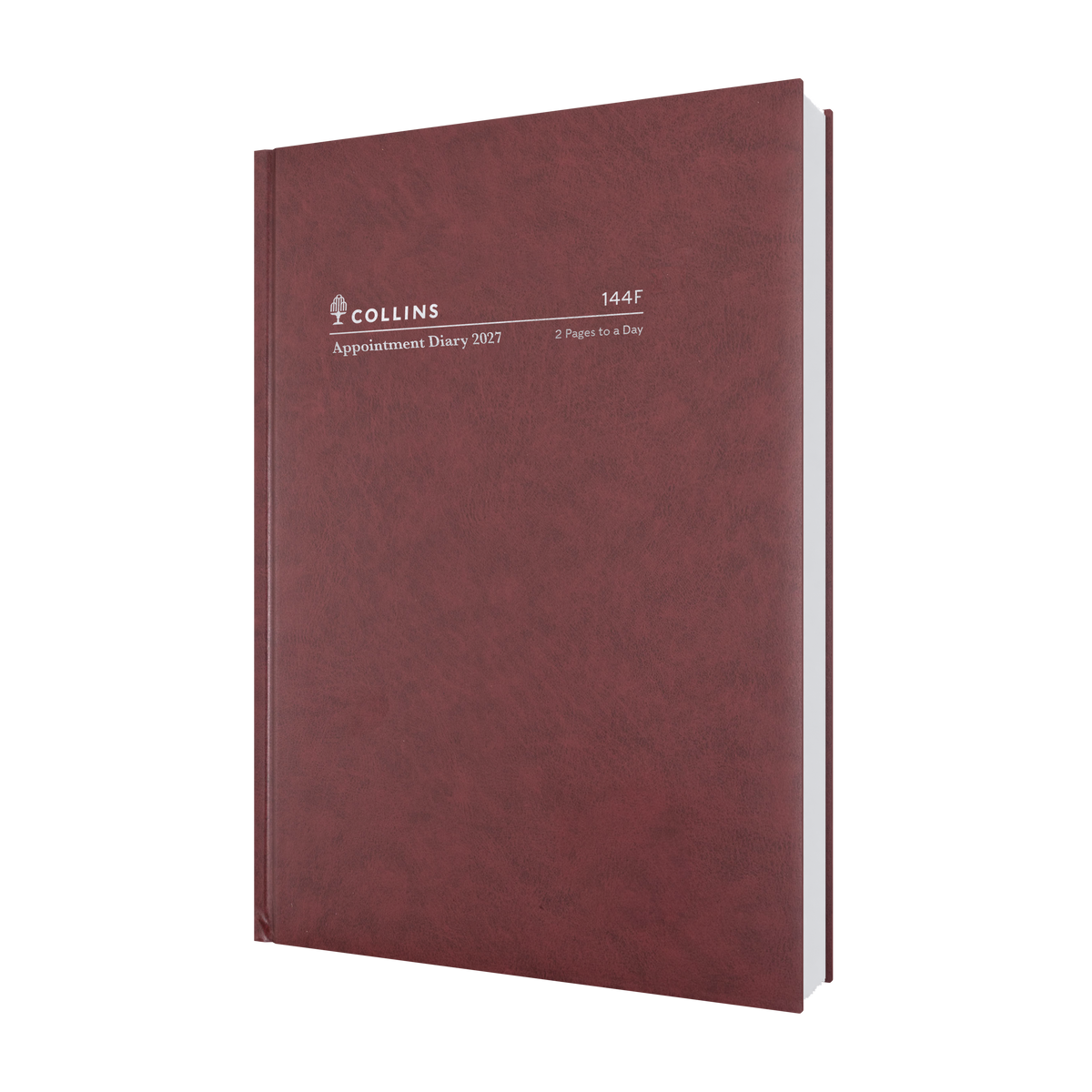 Collins Appointment Diary 2027 A4 2 Pages to a Day Burgundy