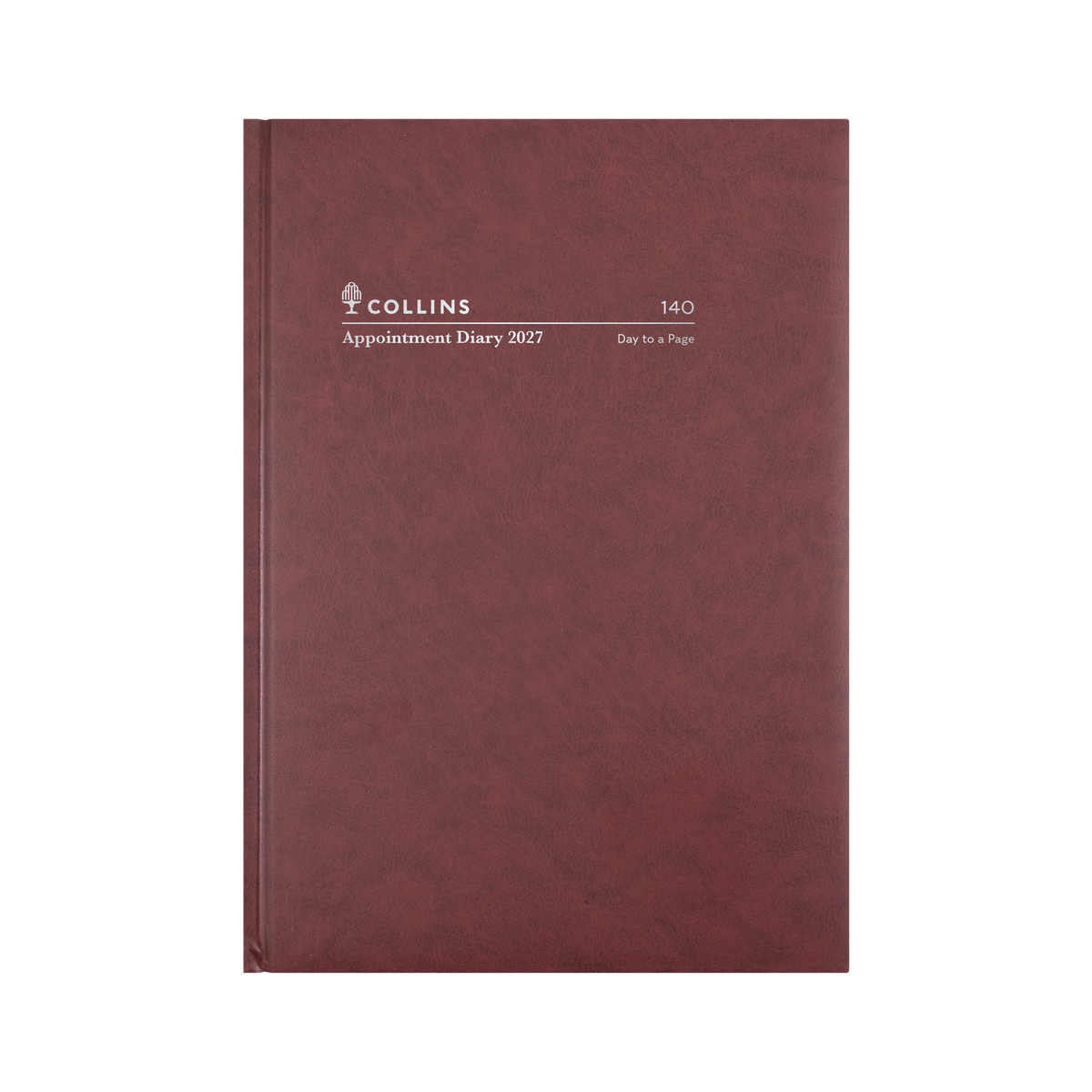 Collins Appointment Diary 2027 A4 Day to Page 15 Minute Burgundy