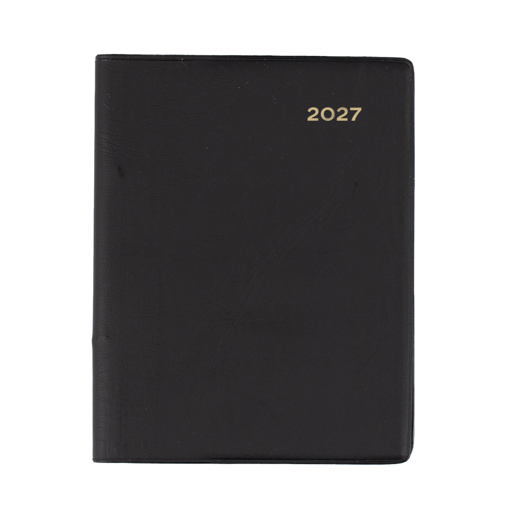 Collins Belmont Diary 2027 A7 Pocket Week to View with Pencil Black
