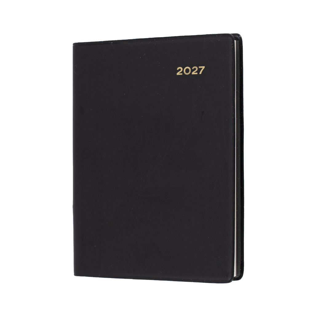 Collins Belmont Diary 2027 A7 Pocket Week to View with Pencil Black