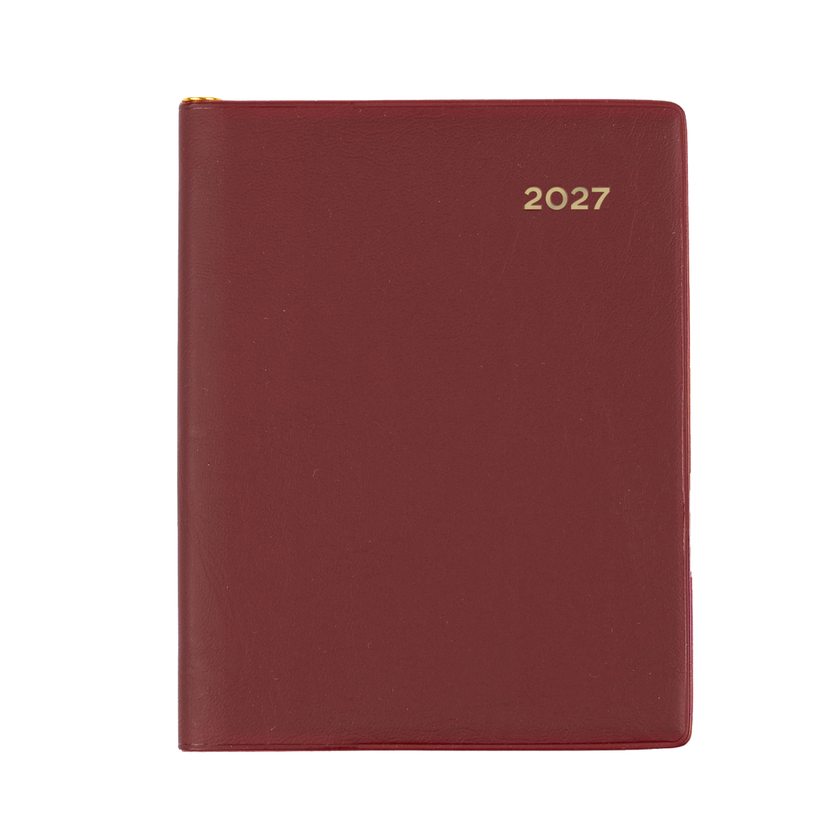 Collins Belmont Diary 2027 A7 Pocket Week to View with Pencil Burgundy