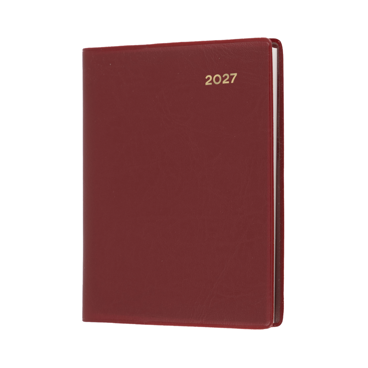 Collins Belmont Diary 2027 A7 Pocket Week to View with Pencil Burgundy