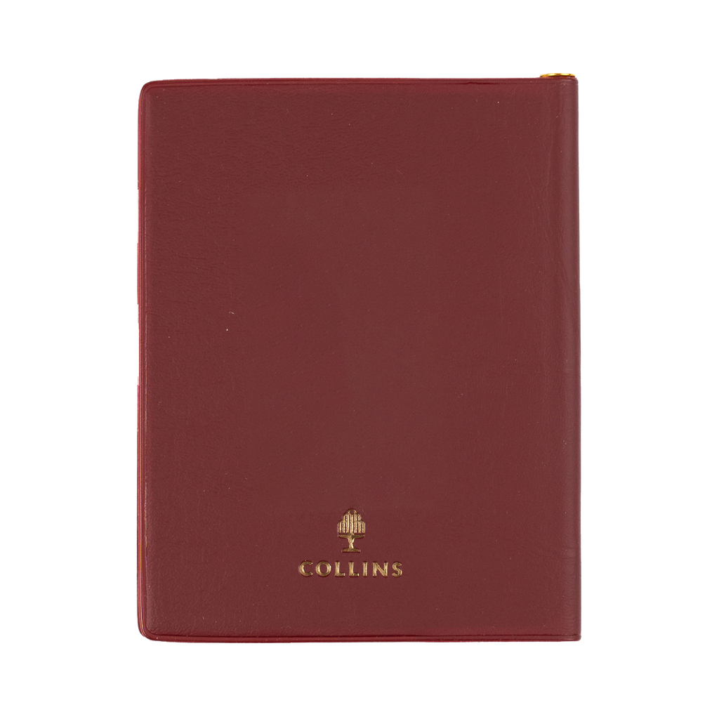 Collins Belmont Diary 2027 A7 Pocket Week to View with Pencil Burgundy