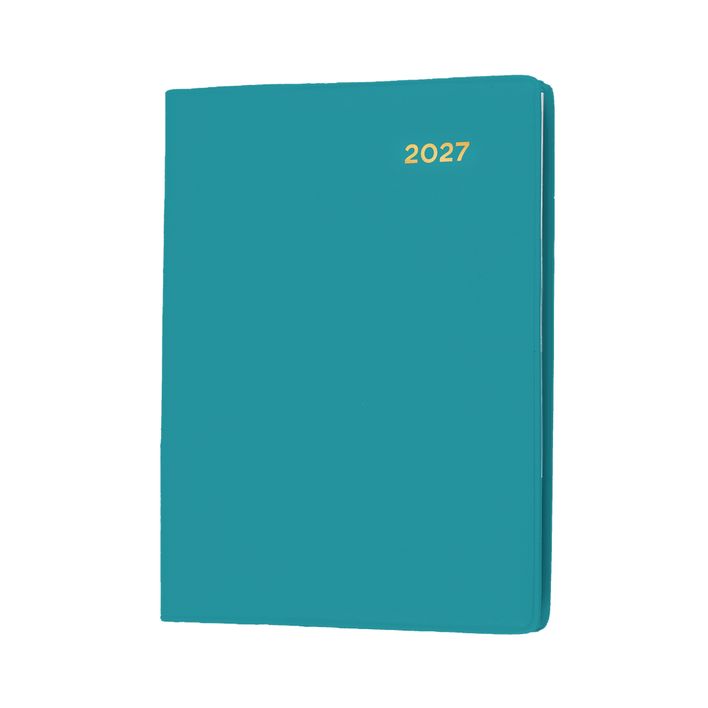Collins Belmont Diary 2027 A7 Pocket Week to View with Pencil Teal