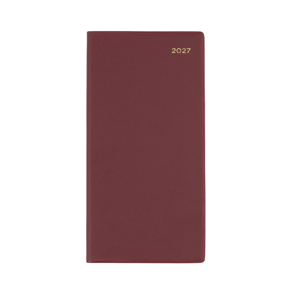 Collins Belmont Diary 2027 B6/7 Slimline Week to View Burgundy