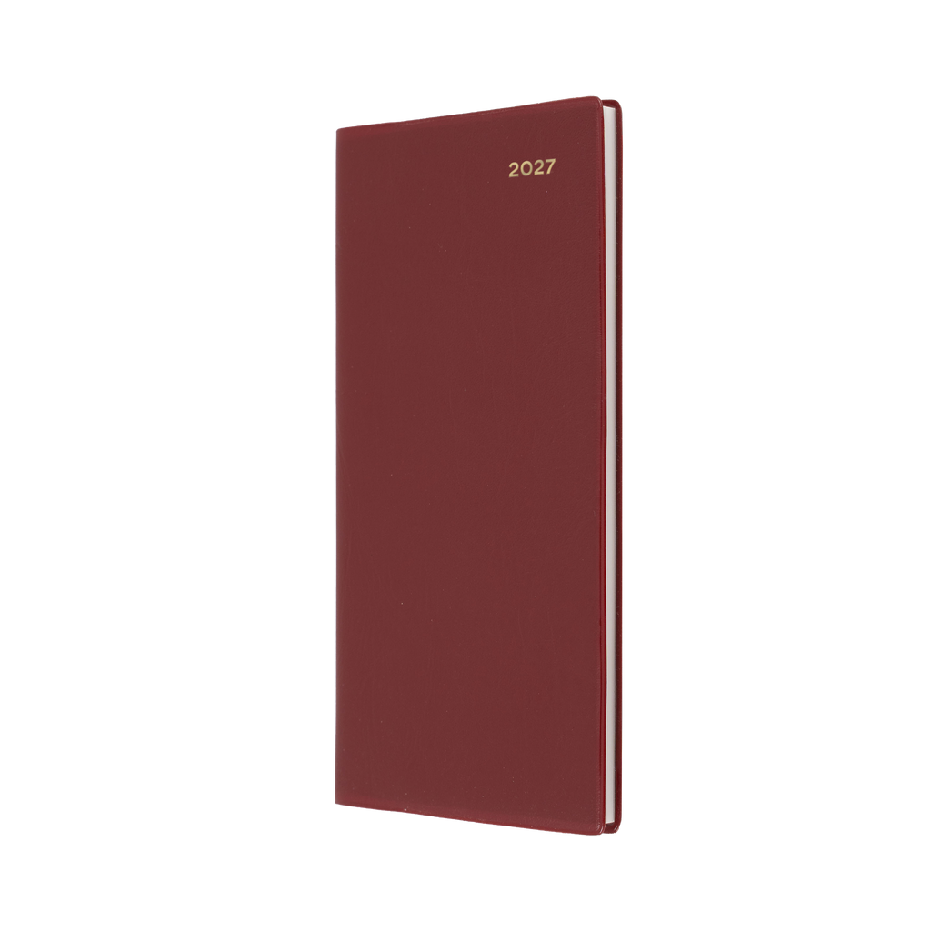 Collins Belmont Diary 2027 B6/7 Slimline Week to View Burgundy