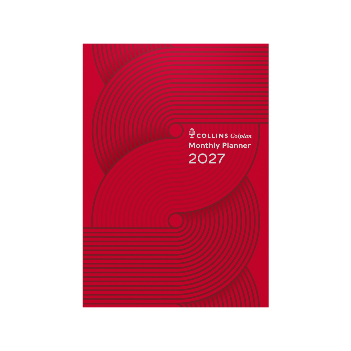 Collins Colplan Planner Diary 2027 A4 Month to View Geo Red