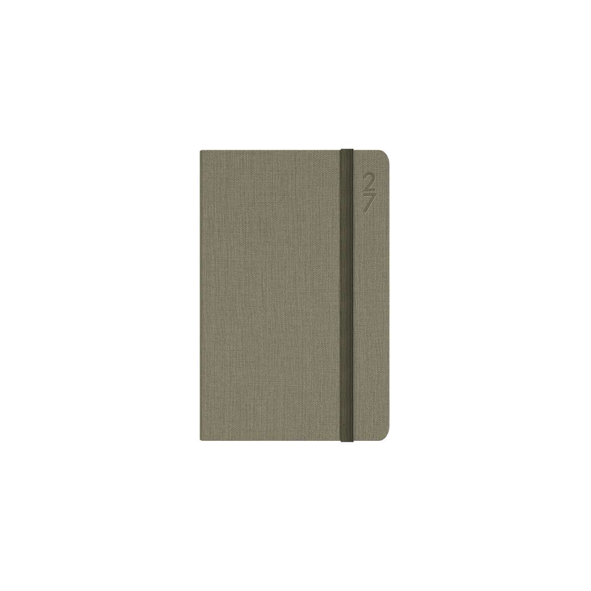Collins Debden Designer 2027 85x132mm Week to View Green angled view
