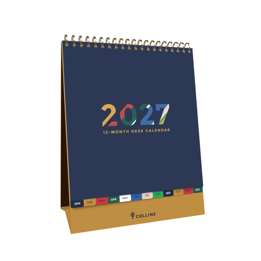 Collins Edge Mira 2027 Desktop Calendar Month to View