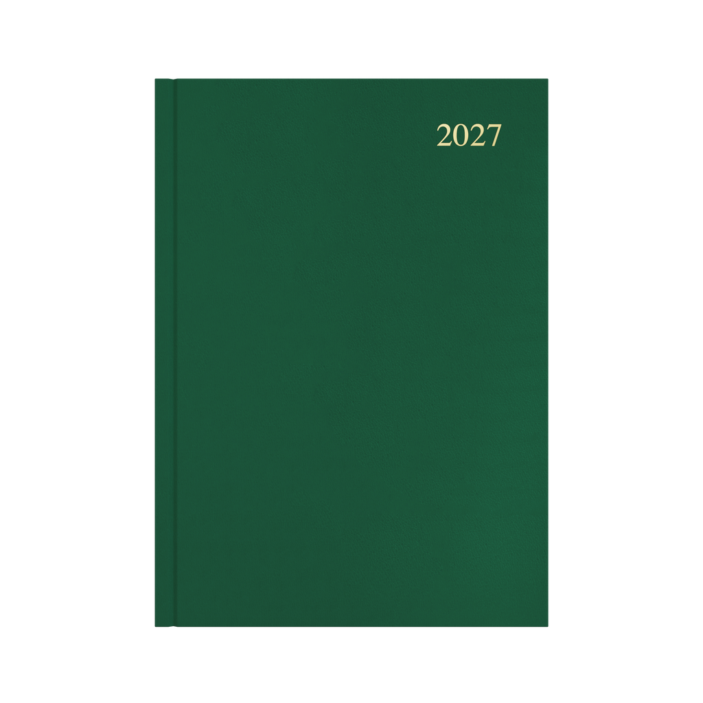 Collins Essential Diary 2027 A4 Day to a Page Green
