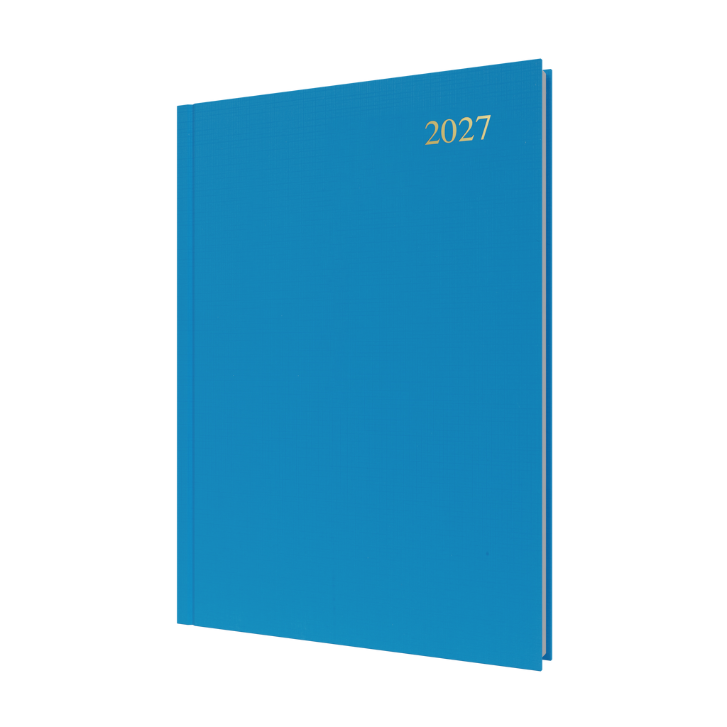 Collins Essential Diary 2027 A4 Day to a Page Light Blue