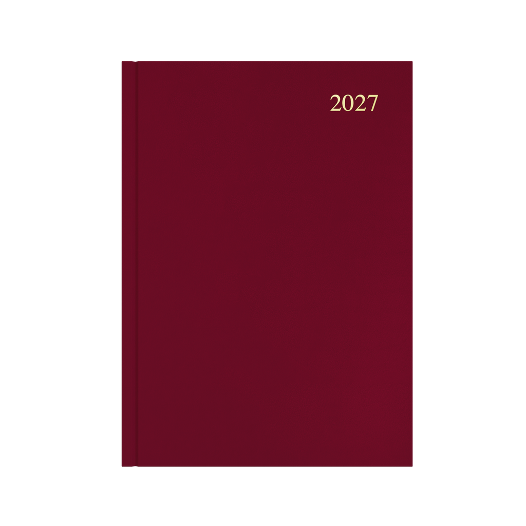 Collins Essential Diary 2027 A4 Week to View Maroon