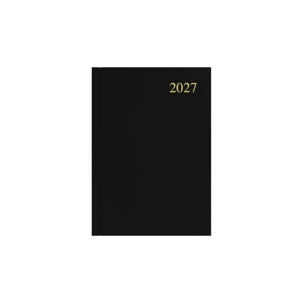 Collins Essential Diary 2027 A5 Day to a Page Black