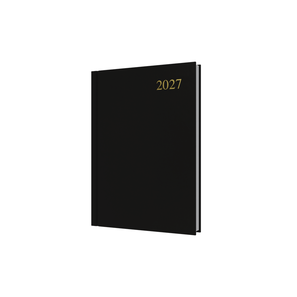 Collins Essential Diary 2027 A5 Day to a Page Black