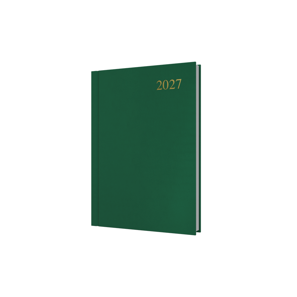 Collins Essential Diary 2027 A5 Day to a Page Green