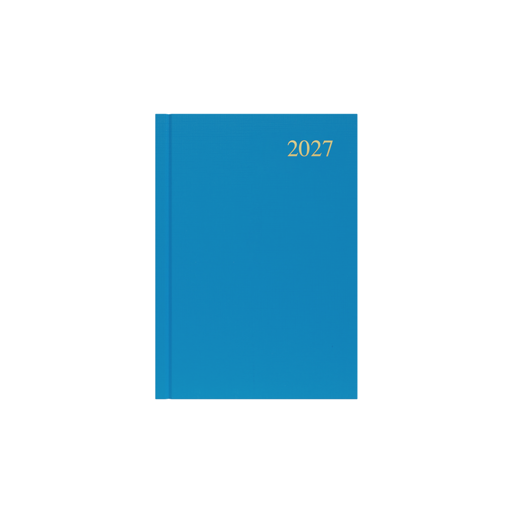 Collins Essential Diary 2027 A5 Day to a Page Light Blue