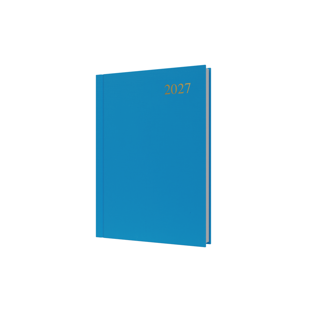 Collins Essential Diary 2027 A5 Day to a Page Light Blue