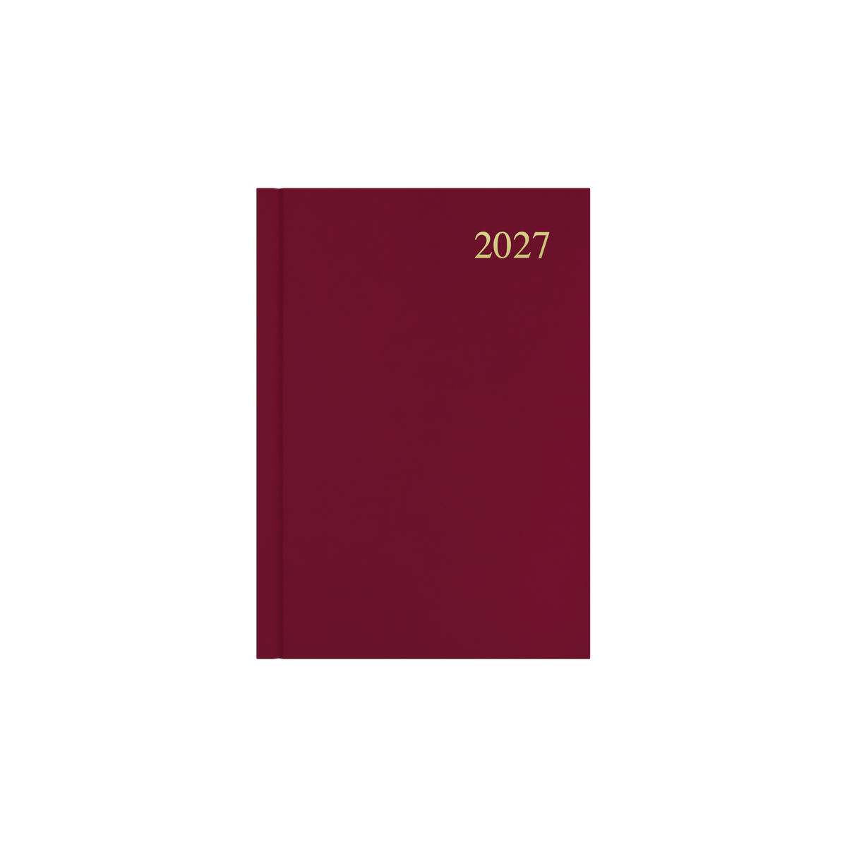 Collins Essential Diary 2027 A5 Day to a Page Maroon