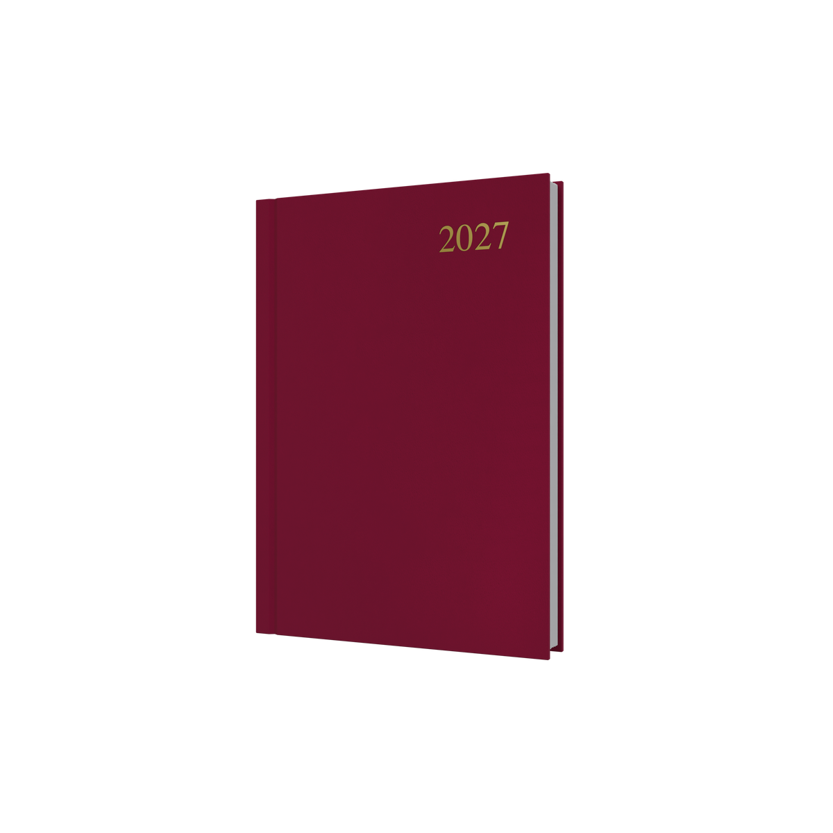 Collins Essential Diary 2027 A5 Day to a Page Maroon