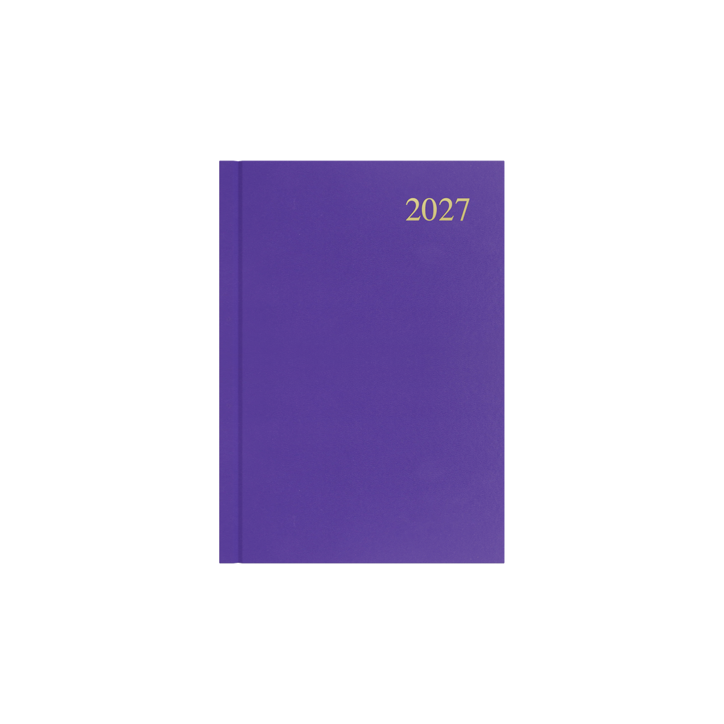Collins Essential Diary 2027 A5 Day to a Page Purple