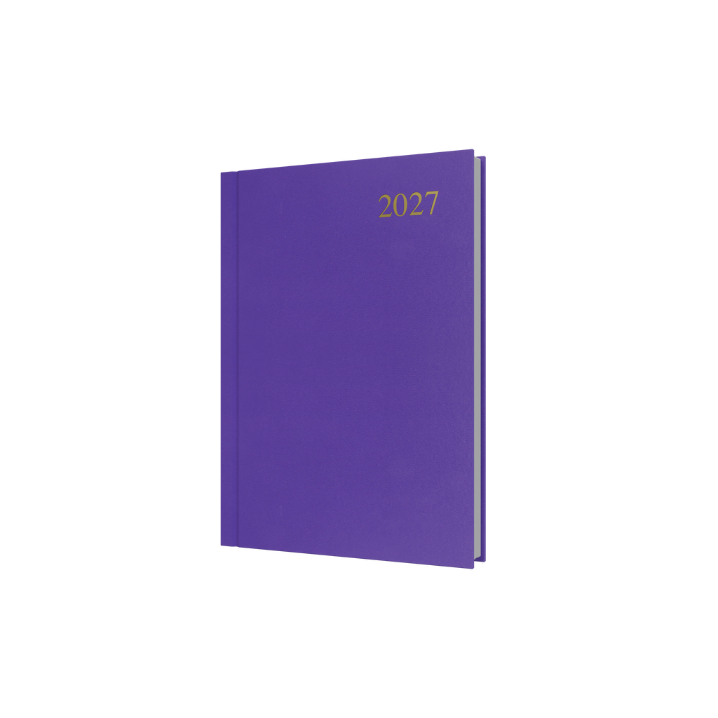 Collins Essential Diary 2027 A5 Day to a Page Purple