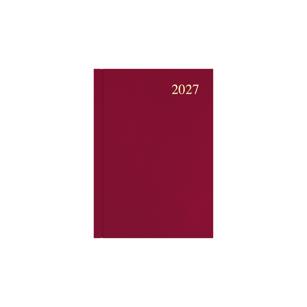 Collins Essential Diary 2027 A5 Week to View Maroon