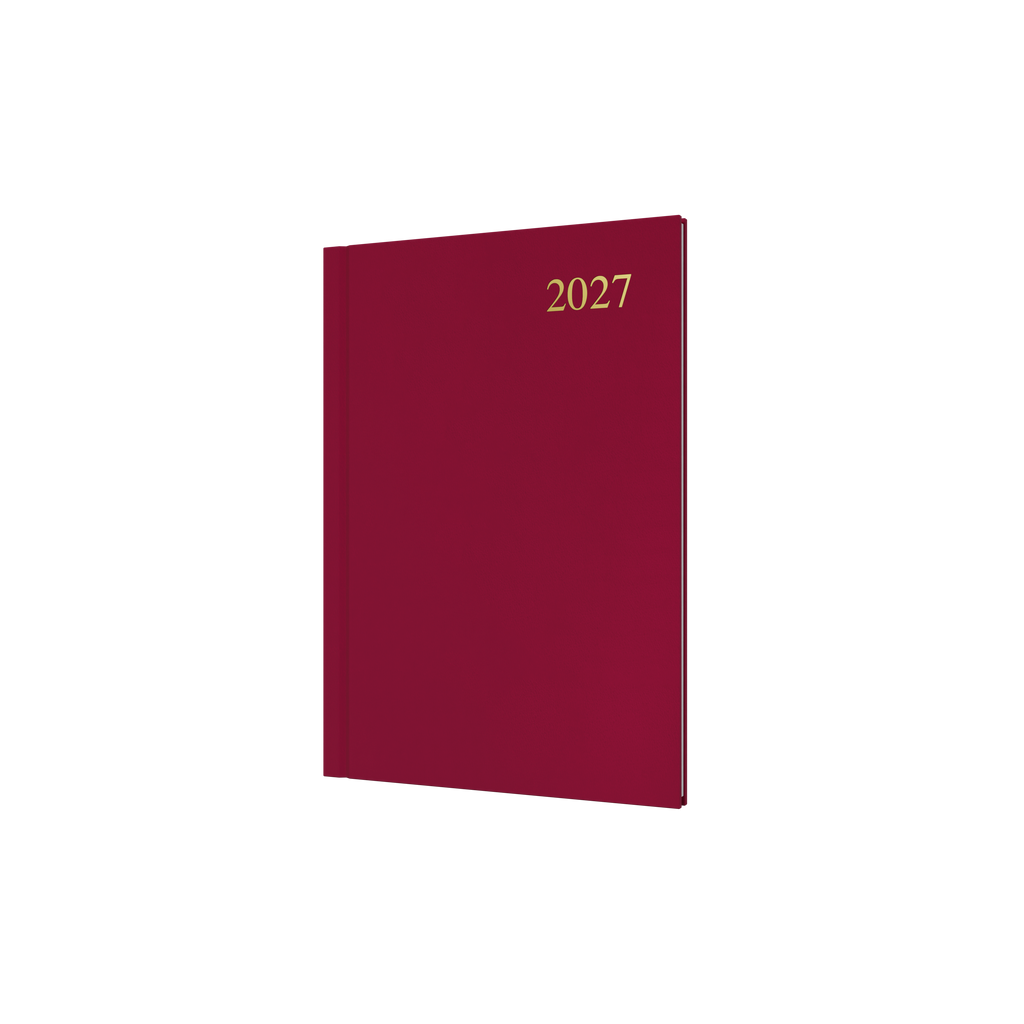 Collins Essential Diary 2027 A5 Week to View Maroon