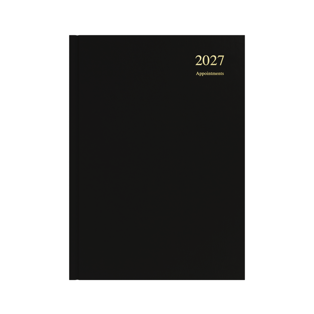 Collins Essential Appointment Diary 2027 A4 Day to a Page Black