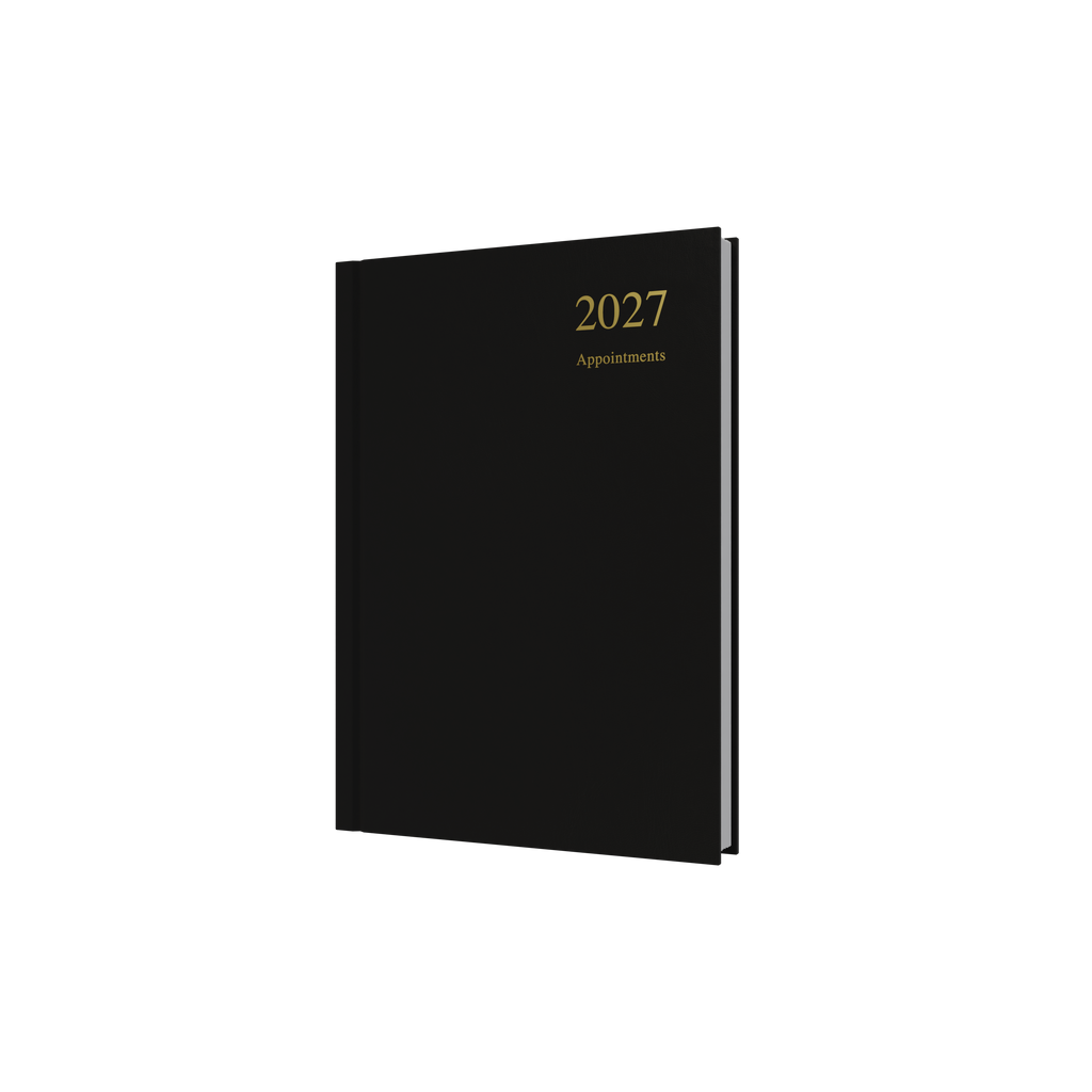Collins Essential Appointment Diary 2027 A5 Day to a Page Black