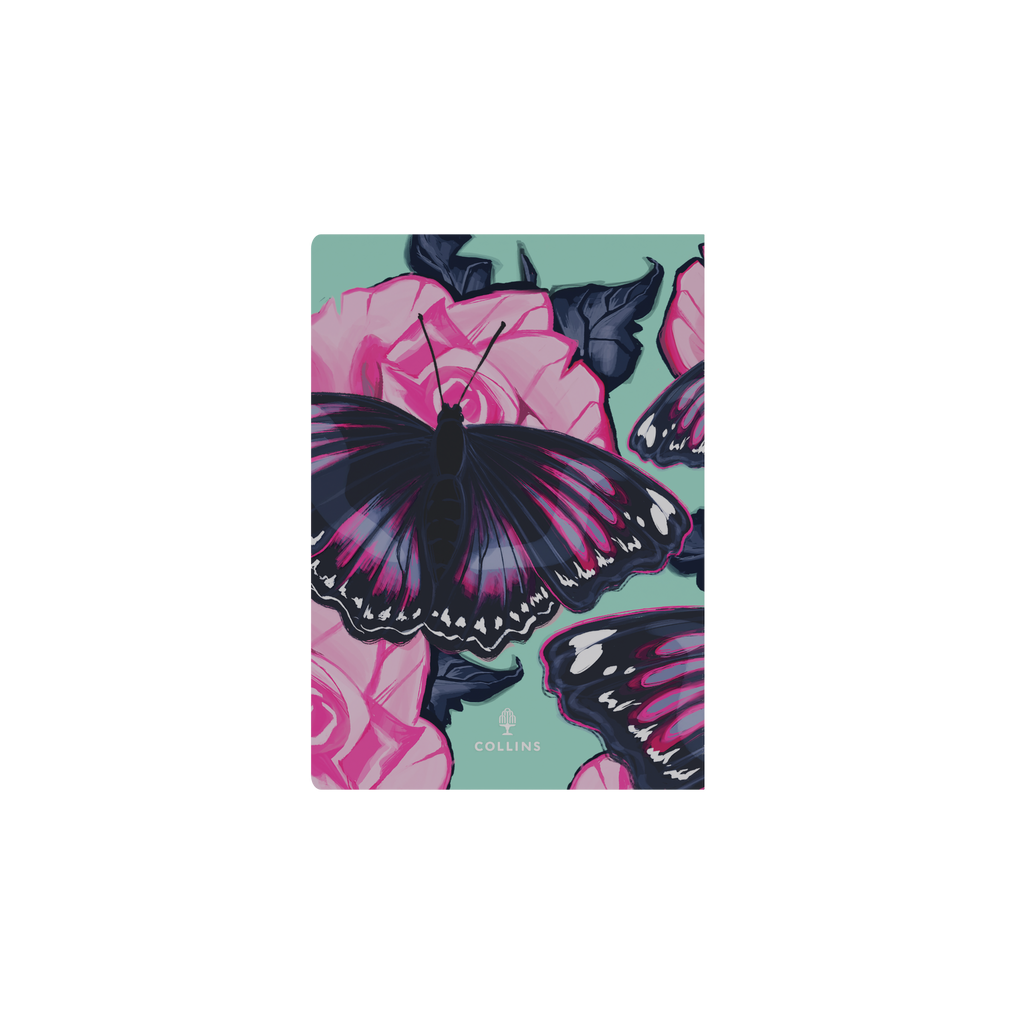 Collins The Roses 2027 A5 Week to View Recycled Diary - Butterfly