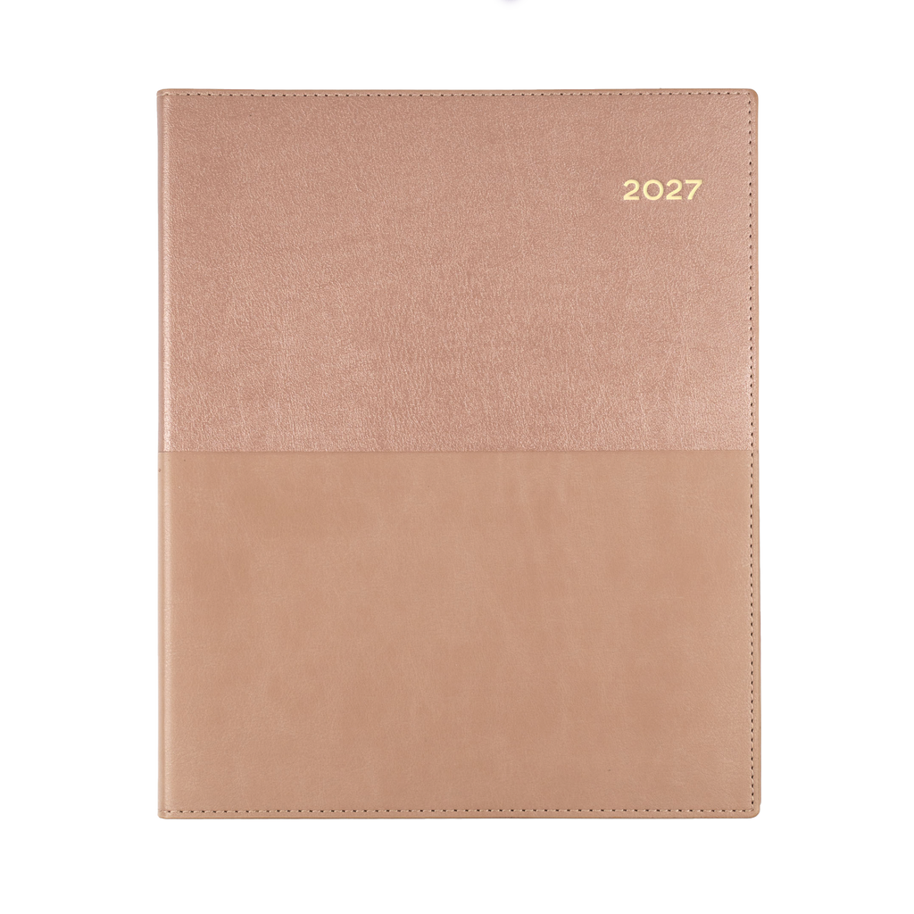 Collins Vanessa Diary 2027 Quarto Week to View (Vertical) Rose Gold