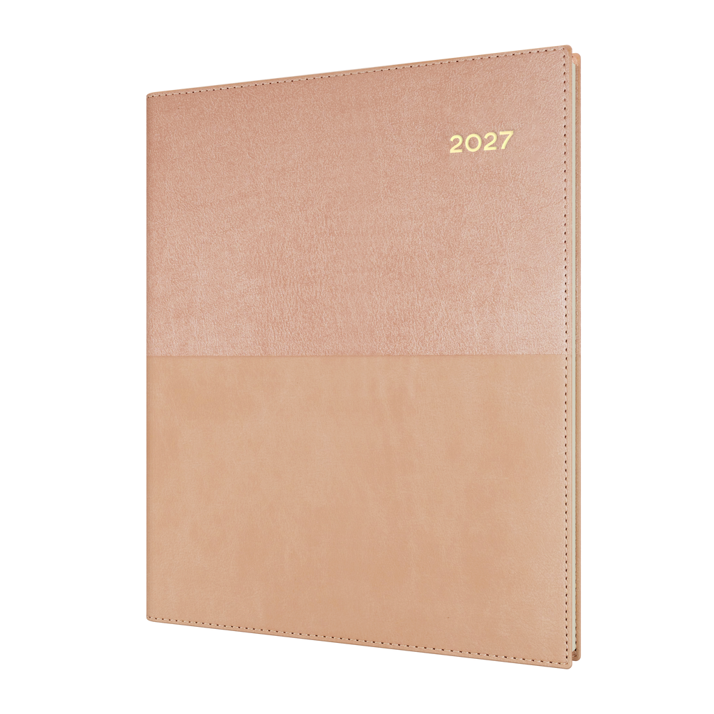 Collins Vanessa Diary 2027 Quarto Week to View (Vertical) Rose Gold